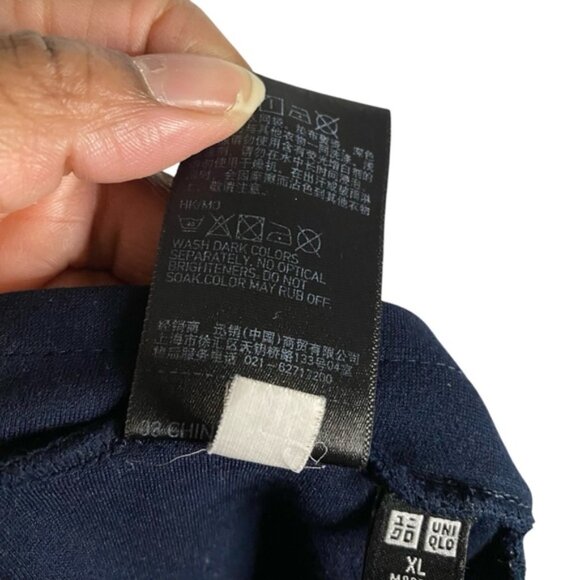 Uniqlo Women's Navy Black Striped High Waisted Legging - Picture 5 of 7